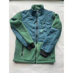 Topo Designs Jacket Mens Small Subalpine Fleece Full Zip Green Blue Gorpcore